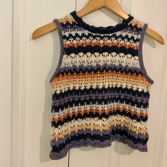 Universal Thread Open Knit Striped Tank Top XS - Picture 4 of 10
